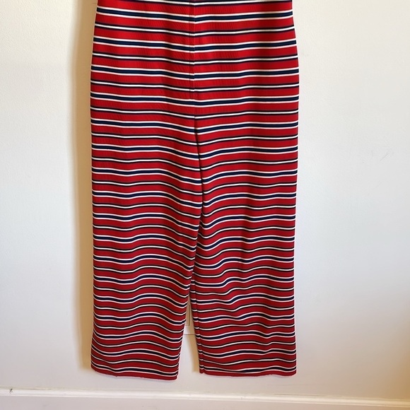 VTG Retro Jumpsuit Med Red 60s 70s Revival Coastal Nautical Mid-Mod - Picture 5 of 15